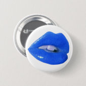 Badge Rond 5 Cm Baiser toxique bleu (Devant & derrière)