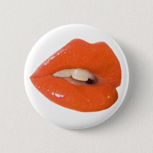 Badge Rond 5 Cm Baiser toxique orange (Devant)
