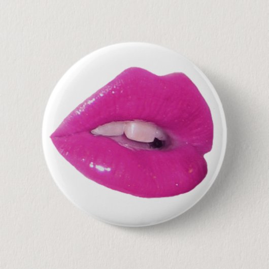 Badge Rond 5 Cm Baiser toxique rose (Devant)