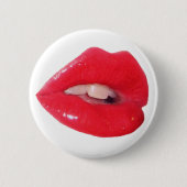 Badge Rond 5 Cm Baiser toxique rouge (Devant)
