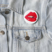 Badge Rond 5 Cm Baiser toxique rouge (En situation)