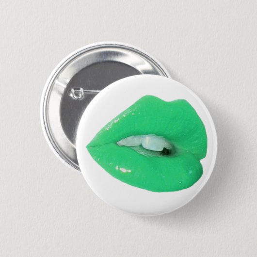 Badge Rond 5 Cm Baiser toxique vert (Devant & derrière)