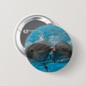 Badge Rond 5 Cm Baisers des dauphins (Devant & derrière)