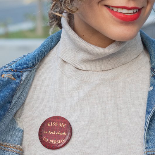 Badge Rond 5 Cm Baisez-moi, je suis Perse Bouton Nowruz