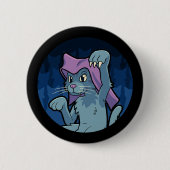 Badge Rond 5 Cm Bakeneko- Japanese Cat Yokai (Devant)