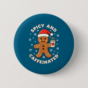 Badge Rond 5 Cm Baking Scy Et Biscuit De Noël Caféiné Au Café Chri