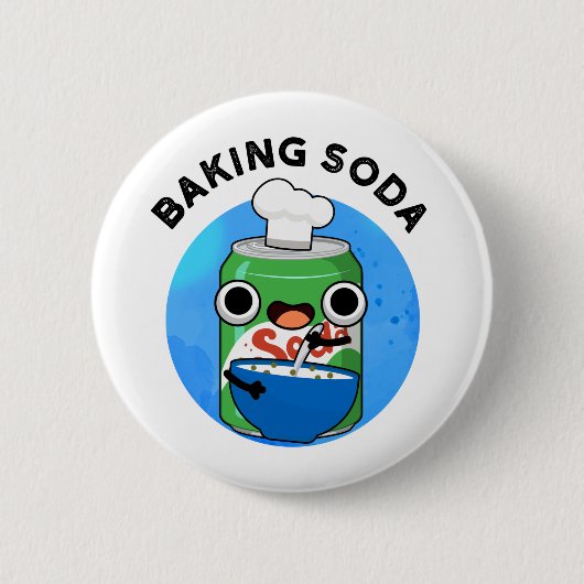 Badge Rond 5 Cm Baking Soda Funky Soda Pop Pun (Devant)