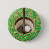 Badge Rond 5 Cm Bal de golf à Trou (Devant)
