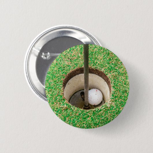 Badge Rond 5 Cm Bal de golf à Trou (Devant & derrière)