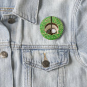 Badge Rond 5 Cm Bal de golf à Trou (En situation)