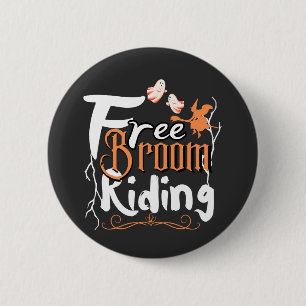 Badge Rond 5 Cm Balade libre équitation amusant Halloween Art