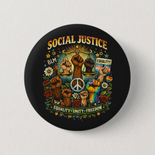 Badge Rond 5 Cm Balance de la justice