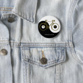 Badge Rond 5 Cm BALANCE / yin yang bicycle (En situation)