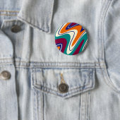 Badge Rond 5 Cm Balances rétro - Style les années 70 classique (En situation)