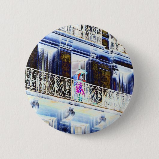 Badge Rond 5 Cm Balcon de Paris (Devant)