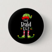 Badge Rond 5 Cm Bald Christmas Elf Matching Pajama X-mas Party (Devant)