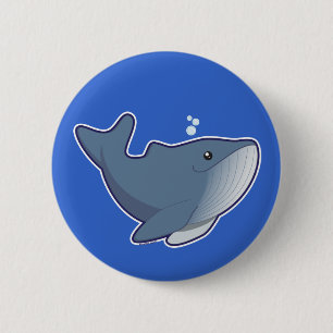 Badge Rond 5 Cm Baleine de bosse