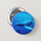 Badge Rond 5 Cm Baleine de bosse (Devant & derrière)