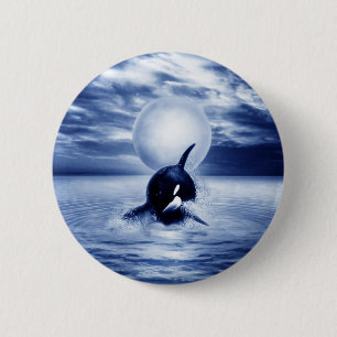 Badge Rond 5 Cm Baleine et la lune en 2012