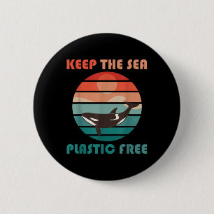 Badge Rond 5 Cm Baleine pour la protection du climat Protection de