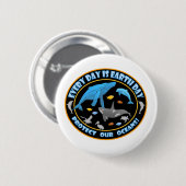 Badge Rond 5 Cm Baleines et dauphins (Devant & derrière)