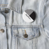 Badge Rond 5 Cm Balise de nom de l'employé pour le Geo Minimal Bla (En situation)