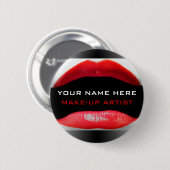 Badge Rond 5 Cm Balise de nom pour maquilleurs (Devant & derrière)