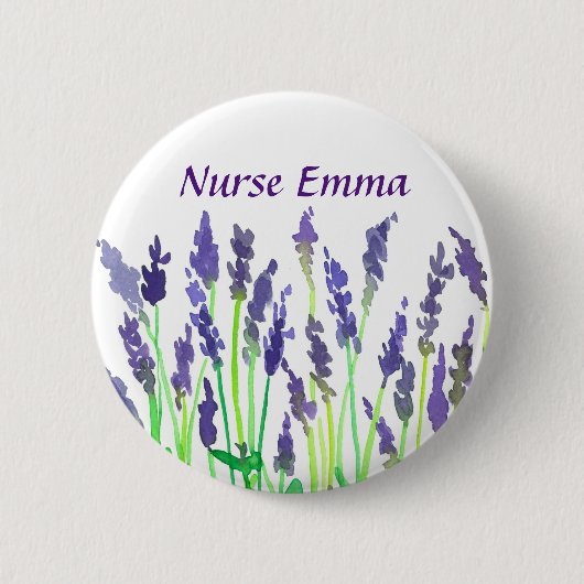 Badge Rond 5 Cm Balise Nom de l'infirmière pour les fleurs de lava (Devant)