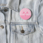 Badge Rond 5 Cm Balise rose radioactive mignonne (En situation)