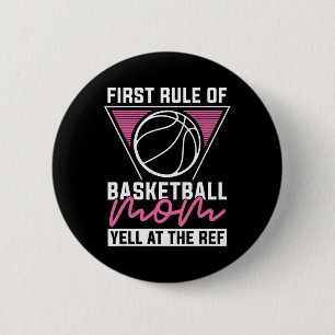 Badge Rond 5 Cm Ball à capuchon pour la mère - Basket pour le joue