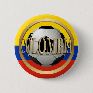 Badge Rond 5 Cm Balle de football en Colombie