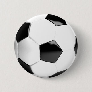 Badge Rond 5 Cm Balle de football noir et blanc