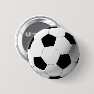 Badge Rond 5 Cm Balle de football réaliste Cool 3D pour les fans d
