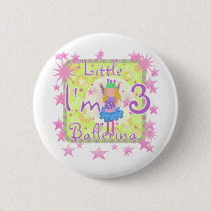 Badge Rond 5 Cm Ballerina 3e Anniversaire Tshirts et cadeaux