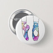 Badge Rond 5 Cm Ballerina Cute Ballet (Devant & derrière)