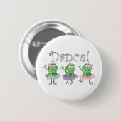 Badge Rond 5 Cm Ballerina Dance Frogs (Devant & derrière)