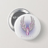Badge Rond 5 Cm Ballet ailé (danse) (Devant & derrière)
