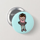 Badge Rond 5 Cm ballet butututon. (Devant & derrière)