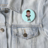 Badge Rond 5 Cm ballet butututon. (En situation)