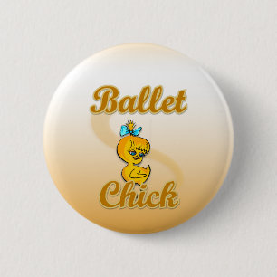 Badge Rond 5 Cm Ballet Chick