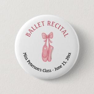 Badge Rond 5 Cm Ballet Considérant Chaussures roses Fête Faveur