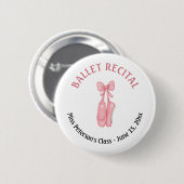 Badge Rond 5 Cm Ballet Considérant Chaussures roses Fête Faveur (Devant & derrière)