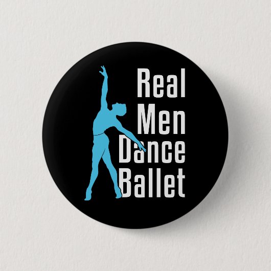 Badge Rond 5 Cm Ballet de danse des vrais hommes (Devant)