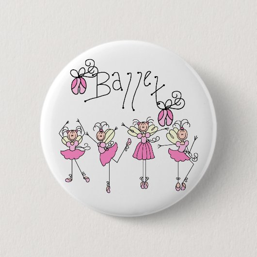 Badge Rond 5 Cm Ballet féerique d'ange (Devant)