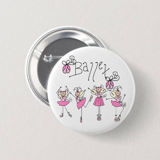 Badge Rond 5 Cm Ballet féerique d'ange (Devant & derrière)