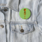 Badge Rond 5 Cm Ballet : Première position plat (En situation)