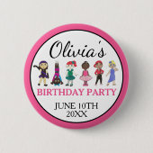 Badge Rond 5 Cm Ballet Tap Jazz Acro Lyrique Danseur Anniversaire (Devant)
