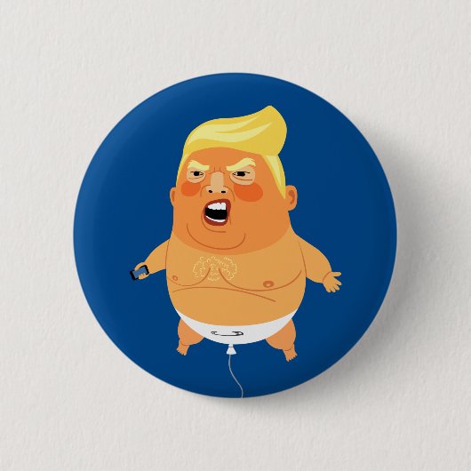 Badge Rond 5 Cm Ballon d'atout de bébé drôle (Devant)