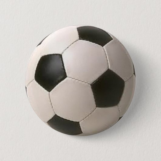 Badge Rond 5 Cm Ballon de football noir et blanc (Devant)