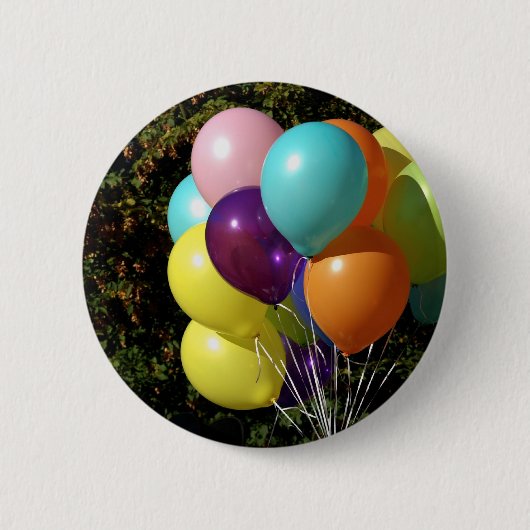 Badge Rond 5 Cm Ballons bleus (Devant)